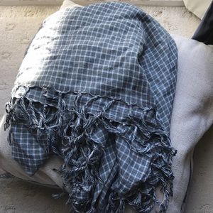 Black & Blue Checkered H&M Scarf